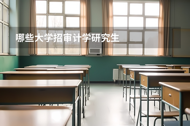 哪些大学招审计学研究生