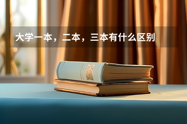 大学一本，二本，三本有什么区别