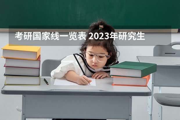 考研国家线一览表 2023年研究生国家分数线