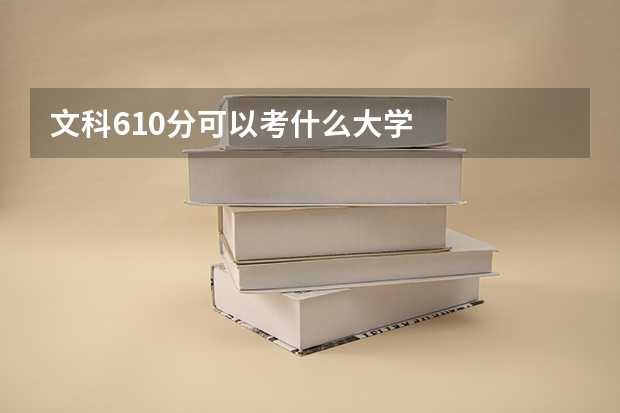 文科610分可以考什么大学