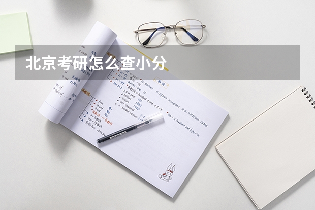 北京考研怎么查小分