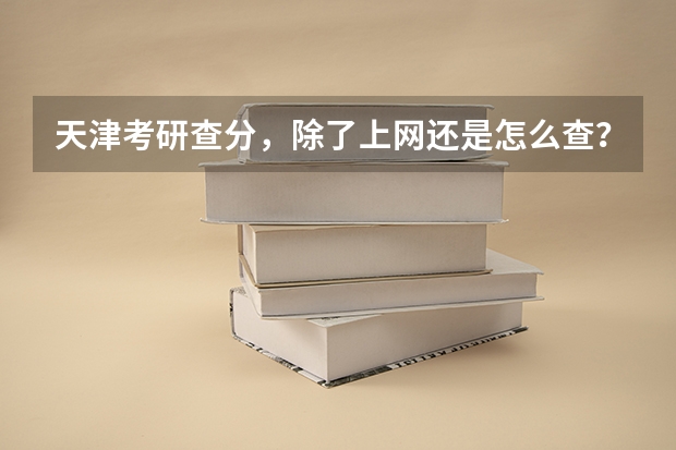 天津考研查分，除了上网还是怎么查？