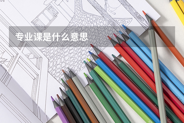 专业课是什么意思