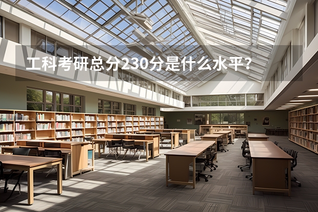 工科考研总分230分是什么水平？
