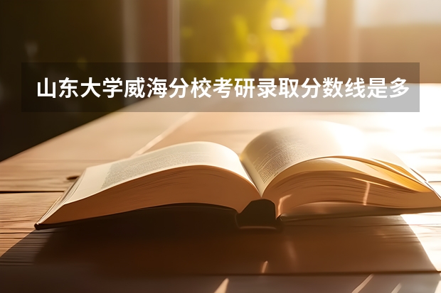 山东大学威海分校考研录取分数线是多少