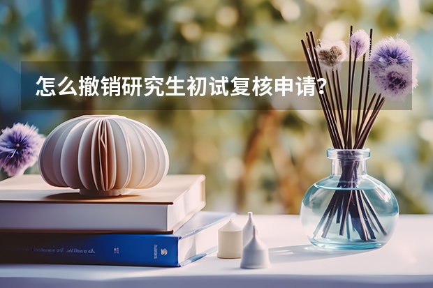 怎么撤销研究生初试复核申请?