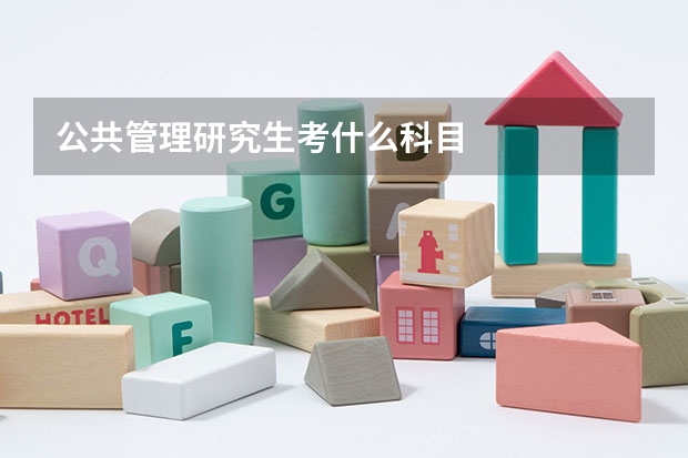 公共管理研究生考什么科目