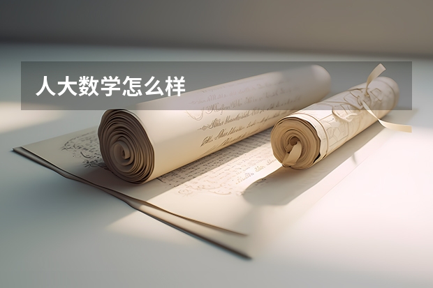 人大数学怎么样