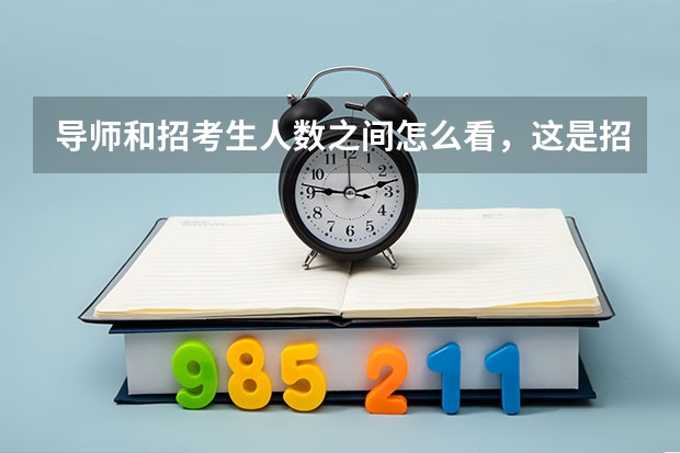 导师和招考生人数之间怎么看,这是招生简章上面的?