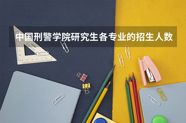 中国刑警学院研究生各专业的招生人数是多少啊