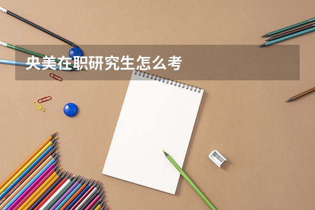 央美在职研究生怎么考