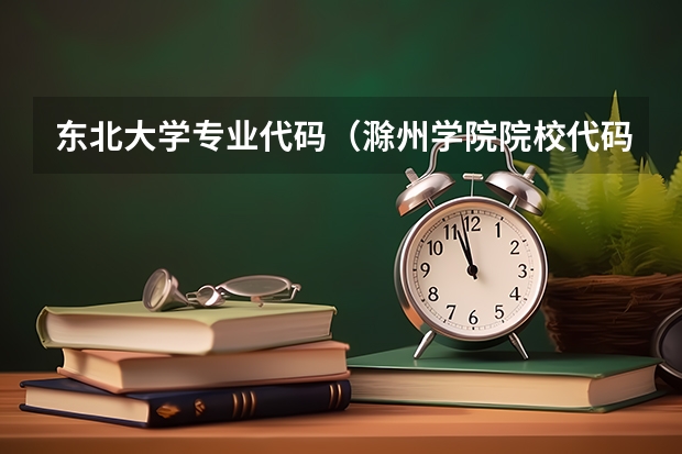 东北大学专业代码(滁州学院院校代码和专业代码)