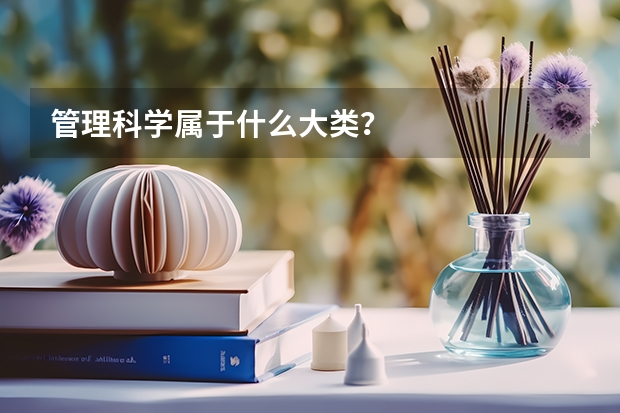 管理科学属于什么大类?