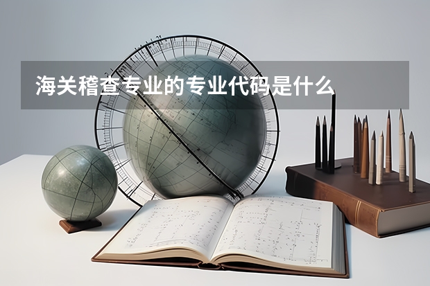 海关稽查专业的专业代码是什么