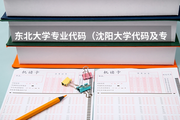 东北大学专业代码（沈阳大学代码及专业代码）