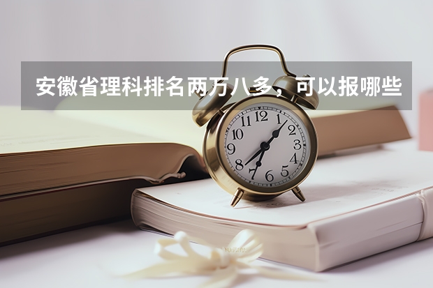 安徽省理科排名两万八多,可以报哪些大学